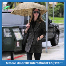 Gift Item Melhor Moda Fancy Leopart Parasol Sol e Rain Print Promoção Gift Dobre Umbrella